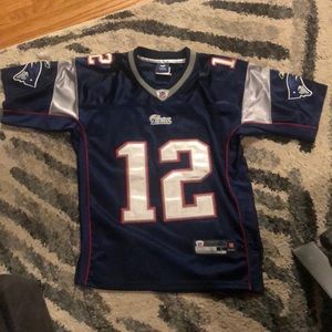 Youth large Tom Brady embroidery football jersey.